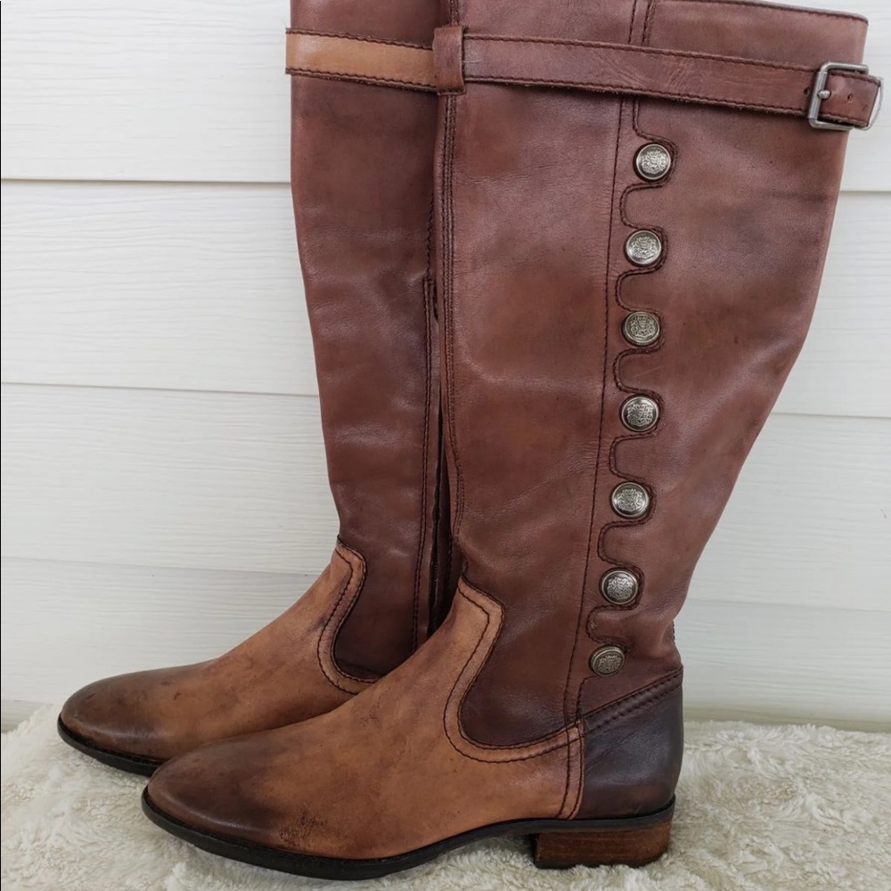 Leather boots